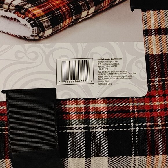 ROSE & Robin Microplush Throw Blanket Plaid 50" x 60" BNIP Sherpa Throw - Picture 3 of 6